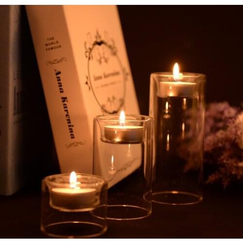 Tealight Glass Candle Holders for wedding centerpiece, versatile, flowers vase,Home Decoration Windowsill & Festival