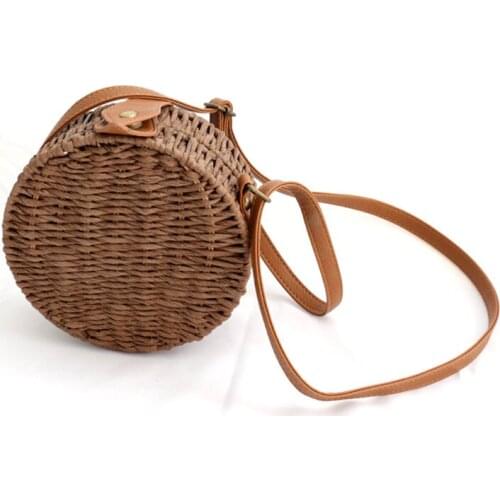 Crossbody Bags Travel Handbag Tote Hand-Woven Candy Color Women Straw Bag Ladies Small Shoulder Bags Bohemia Beach Bag