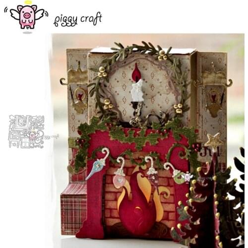 Piggy Craft metal cutting dies cut die mold Christmas stove decoration Scrapbook paper craft knife mould blade punch stencils