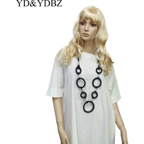 High Quality Rubber Necklace Jewelry - Vintage Jewellery for Women collares boho Handcrafted Bold Accessory Fashion Wedding Art