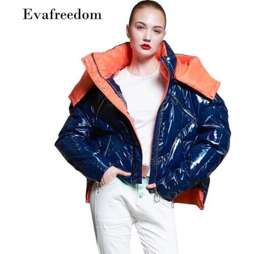 Winter short down coat hooded womens fashion down jacket hooded waterproof fabric stylish winter down coat women EF1816A