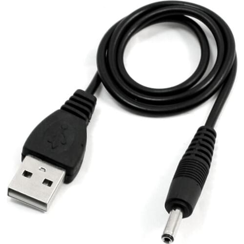 3.5mm x 1.3mm Black USB Cable Lead Charger Cord Power Supply