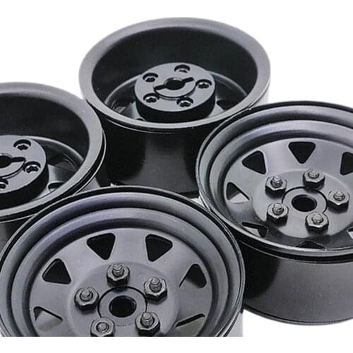 4 Pcs 1.9inch RC Car Beadlock Wheel Rim for Axial SCX10 1:10 RC Crawler Spare Parts