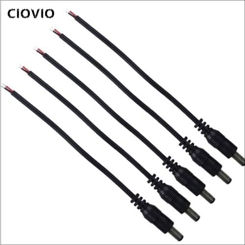 5/10pcs 5.5x2.1 Plug DC male or Female Cable Wire Connector For LED Strip Light