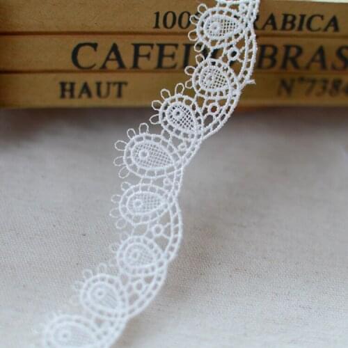 5M/lot 2cm wide Delicate white wavy embroidered lace wedding bridal veil necklace wedding dress accessories SC799