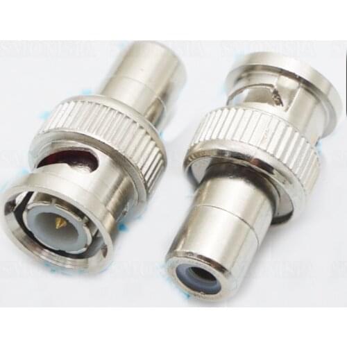 50pcs - 5000pcs Video Adapter BNC Male Plug To AV RCA Female Jack Audio Connector