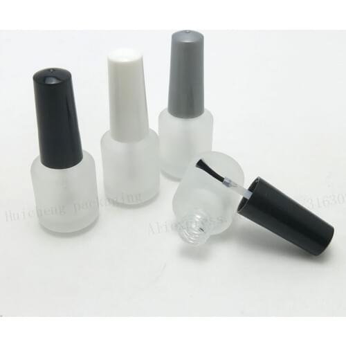 500pcs 7ml Empty Frost Nail Polish Glass Bottle 7cc Refillable Portable Nail Polish Glass Container Wholesale