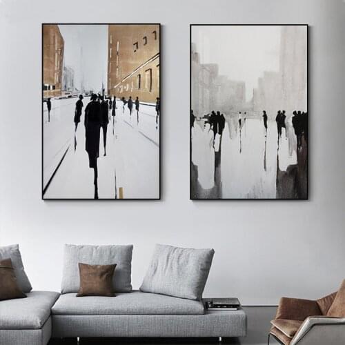 Abstract British Posters Prints Black White City Street Canvas Painting Ins Wall Art Pictures for Living Room Nordic Home Decor