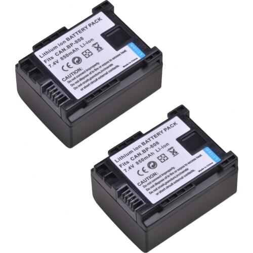 850mAh BP-808 BP-809 BP 808 BP809 Battery for Canon FS200 FS21 FS22 FS100 FS11 HF200 HF20 HFS10 HG31 HF20 HF100 HF100E HG20 HG21