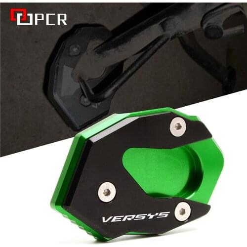 With LOGO Versys MOTO Aluminum Side Stand Extension For KAWASAKI VERSYS X 300 300X 250 250X