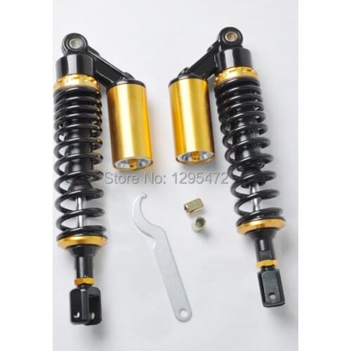 Universial fork 340mm air gas shock absorber for motorcycle cb750 SUZUKI-GSX1100-atv quad scooter motorbike black+golden