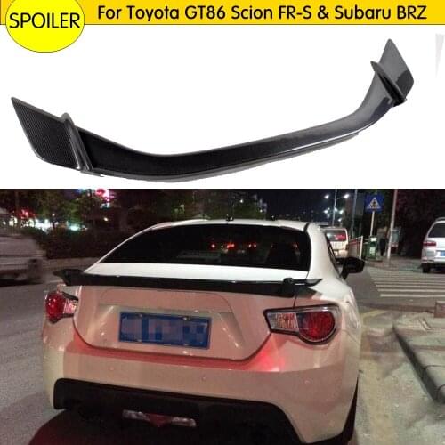 Carbon Fiber Car Rear Spoiler Wing For Toyota GT86 2013 2014 & For Subaru BRZ 2013-2015