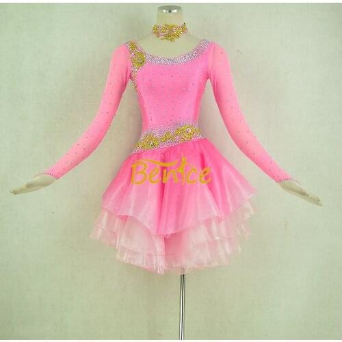 Free Shipping Latin Dance Skirt For Women Professional Sumba Dancing Skirt Adult Rumba QiaQia Latin Dress Latin Performances Dre