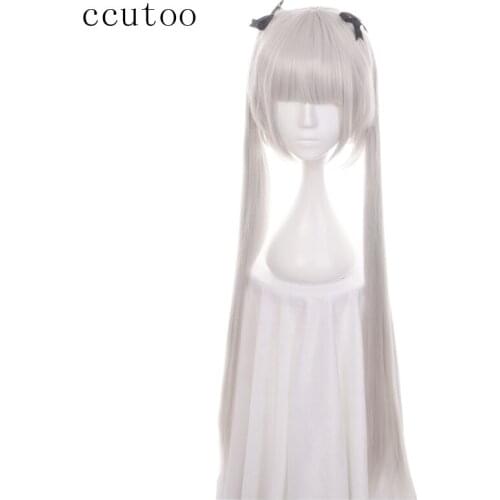 Ccutoo Julie Sigtuna Absolute Duo Silver Grey Long Cosplay Wig With Chipin Heat Resistance Synthetic Hair Wigs + Wig Cap