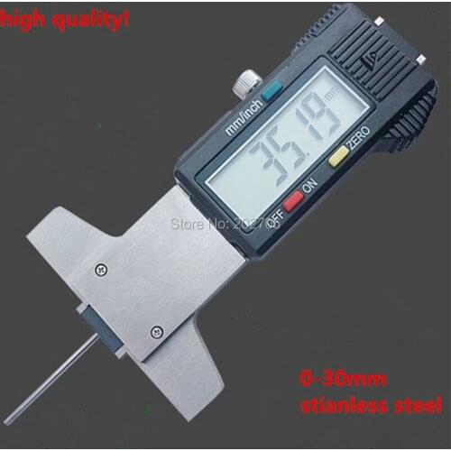 High quality stainless steel 0-30mm Digital Tire Thread Depth Gauge tire gauge Tyre depth gauge with long depth bar