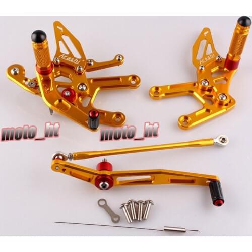 CNC Motorcycle Adjustable Rearset Rear Set Footpeg For YAMAHA YZF R6 2006 2007 2008 2009 2010 2011 2012 2013 2014 2015 2016 Gold
