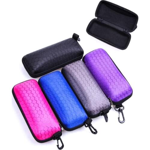 Colorful Rectangle Zipper Sunglasses Hard Eye Glasses Case Eyewear Sunglasses Pouch Protector Box Protable Travel Glasses Case
