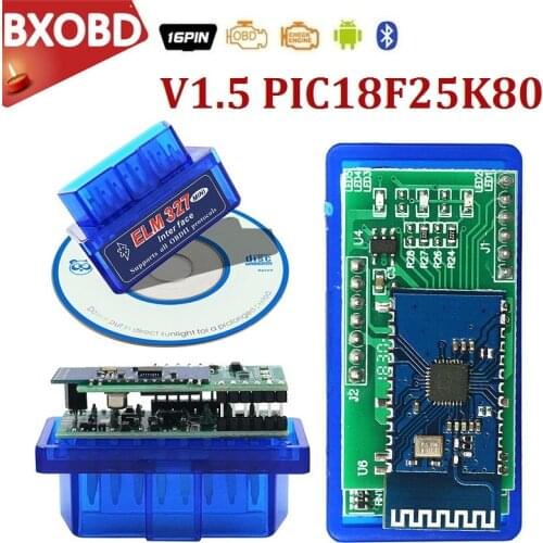 Bluetooth ELM 327 V1.5 Mini ELM327 OBD2 Scanner PIC18F25K80 V1.5 ELM327 OBD2 Bluetooth Adapter OBD2 ELM 327 V1.5 for Android/PC