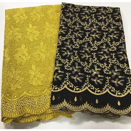 French 100% Cotton Embroidered Net Fabrics 2021 High Quality African Nigerian Punch Lace Fabrics Dress 2.5+2.5Yards/Lot A2148