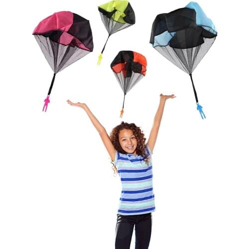 Classic Educational Assemble Toy Hand Throwing Play Soldier Parachute Toys for Kids Outdoor Fun Sports Random