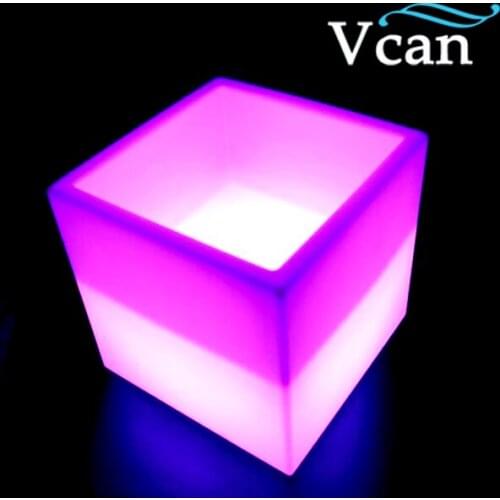 Best quality colourful rechargeable led light ice bucket VC-F3838 for bar club