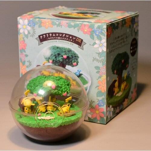 Cute Anime Pika in the Sunny Forest Ball Pokemones Figure Model Toys Transparent PokeBalls with Pika Action Figure Toys Gifts