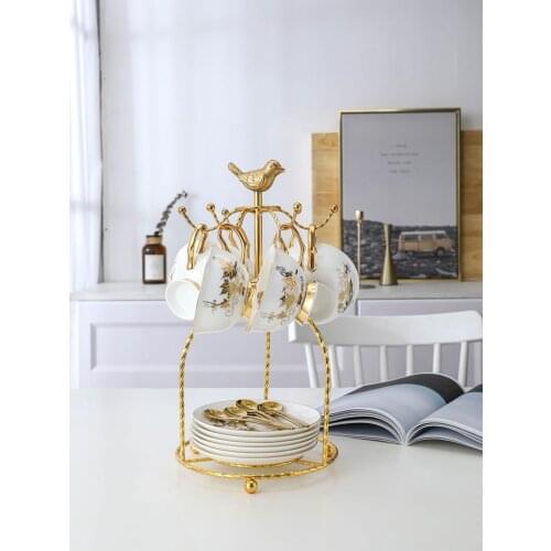 New British Style Coffee Cups And Saucer set Light Luxury Home Drink Essential Afternoon Tea Party Set Porcelain Teacup Design