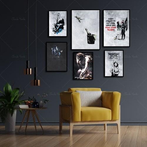 Banksy Game Changer Nurse Tribute Canvas Painting Posters and Prints Wall Art Pictures for Living Room Bedroom Home Decoration