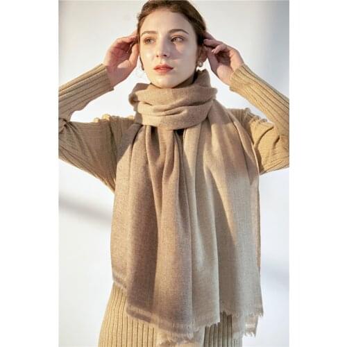 Nepal Imported Factory 100% Cashmere Scarf Women Shawl Luxury Brand Long Thick Warm Primary Color Handmade Pashmina Echarpe