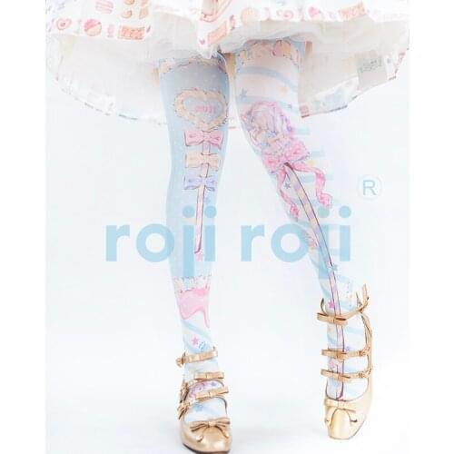 2021New Lolita Socks Womens Summer and Autumn Mid-Socks Velvet Printed Knee Socks Lolita Japanese Socks