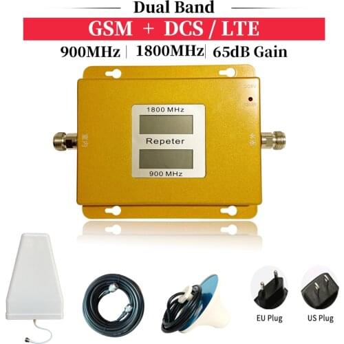 NewDual 900 1800 mhz celular celular impulsionador 2g 3g 4g celular amplificador gsm repetidor lte dcs wcdma 4g impulsionador d
