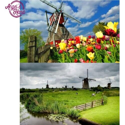 Landscape full square drill Mosaic 5D Diy Embroidery Diamond Painting 3D Cross Stitch Kits room decor Needlework wall Stickers