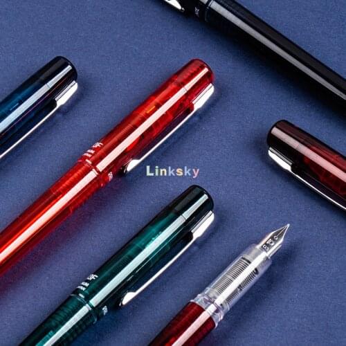 Platinum Prefounte Fountain Pen,Graphite Blue,Dark Emerald,Vermillion Orange,Crimson Red,0.38mm NEW PPF-800, for students,adults