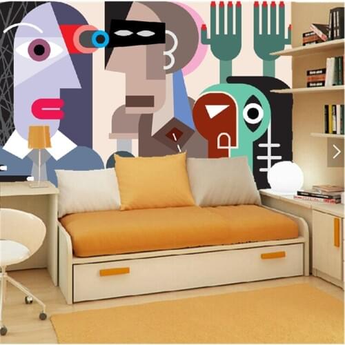 Custom art wallpaper, cartoon abstract figure murals for the living room bedroom restaurant background wall waterproof wallpaper