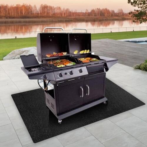Premium Fire Pit Mat Backyard Floor Rug Barbecue Outdoor Baking Fireproof Under Grill Mat Hearth Rug Non Slip Protection Mat