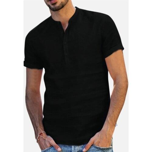 High Quality Summer Fashion Mens Shirts Stand Collar Short Sleeve Slim Casual Short Shirt Mens Clothing