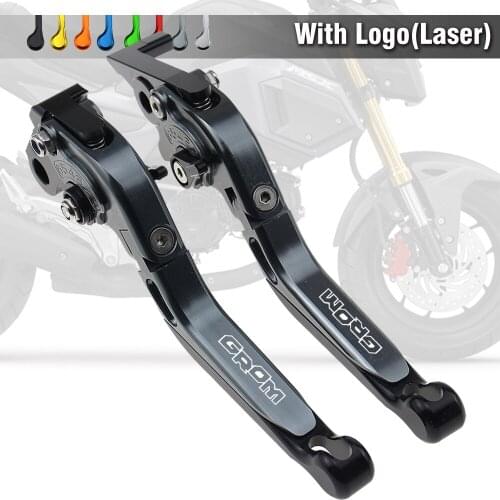 For Honda GROM MSX125 MSX 125 2014-2017 2015 2016 Brake Clutch Lever Extendable Adjustable Motorcycle Hand Grip Handlebar