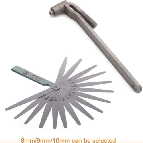 Universal Motorcycle Engine Valve adjustment tool valve screw wrench 8mm/ 9mm/ 10mm sleeve spanner, Feeler gauge 0.02-1mm