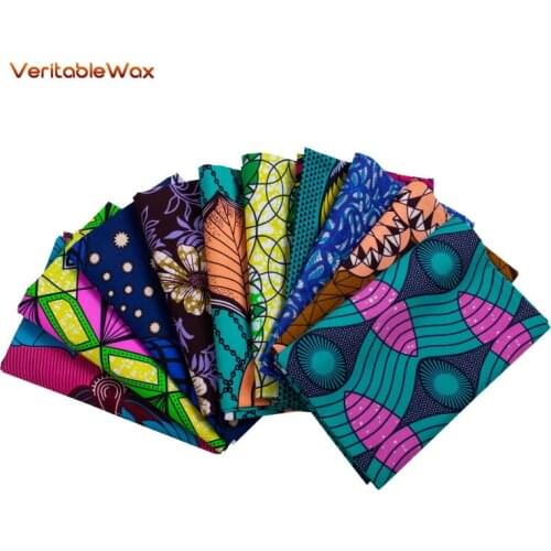 Veritablewax 10 Yards Different Colors Ankara Fabric One Color One Yard Material for Handwroking DIY Polyester Cloth C-2
