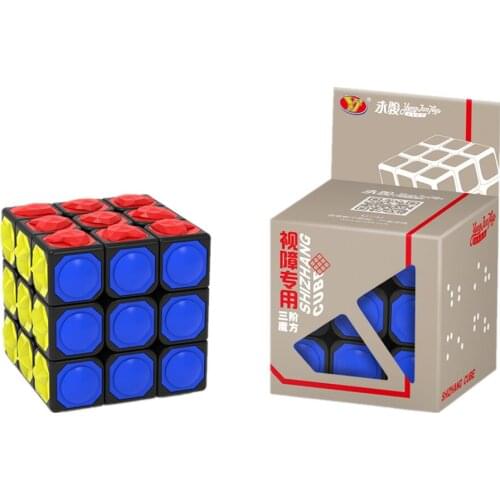 YongJun YJ 3x3x3 Magic Cube Puzzle Game Touching Stickerless Finger Touch 3x3x3 Cubo Magico Toy For Children Kids Blind Gift Toy