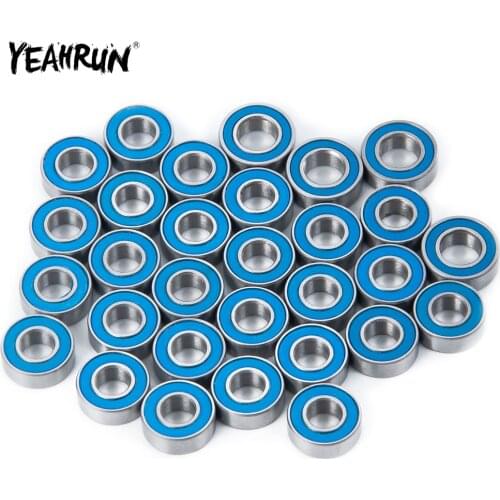 YEAHRUN 30Pcs Wheel Hub Sealed Bearing Kit for Tamiya 1/14 Semi RC Crawler Car Truck Upgrade Parts