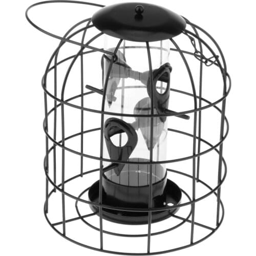 Iron Bird Feeders Cage Feeding Station Prevent Squirrel Hanging Outside