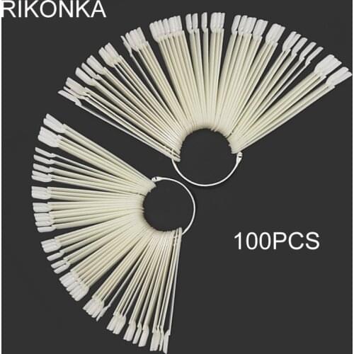 1 set faux ongles fake nails tips fan Nature Nail Art Polish Color Card Chart Palette Buckle Ring Display Acrylic Practice Tools