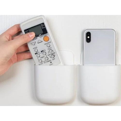 1PCS Hole-free remote control storage rack for household items wall-mounted living room bedroom remote control storage box