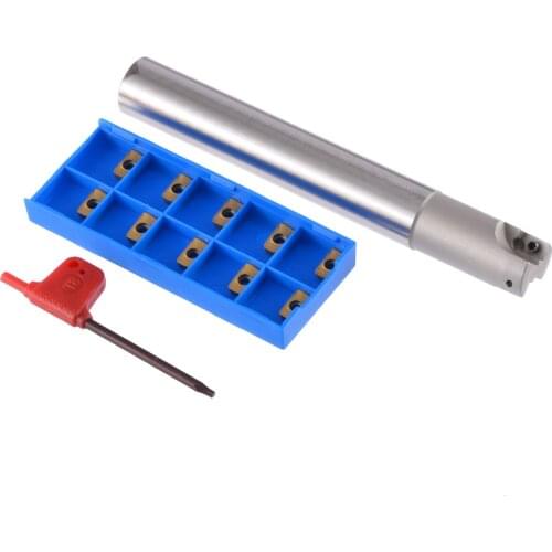 10Pcs APMT1135PDERDP Inserts Durable Blades + 1Pcs BAP 300R C20-20-150 Indexable Milling Cutter + Wrench For CNC Turning Tool