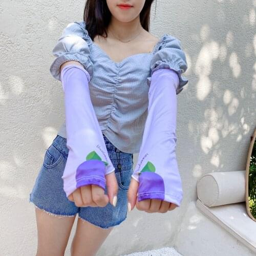 2 pieces = 1 pairs New Korean-Style Cute Fruit Blueberry Oversleeves All-match Sun Protection UV Sun Protection Arm Sleeves