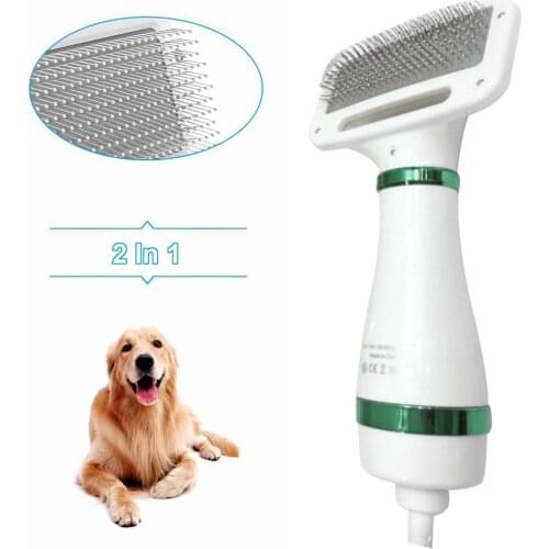 1pcs 2-In-1 Portable Dog Dryer Dog Hair Dryer And Comb Brush Pet Grooming Cat Hair Comb Dog Fur Blower