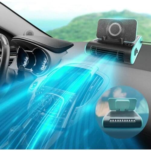 4 in 1 Multifunctional Car Cooling Fan Wireless Phone Charger Holder Parking Sign Air Purifier Aromatherapy