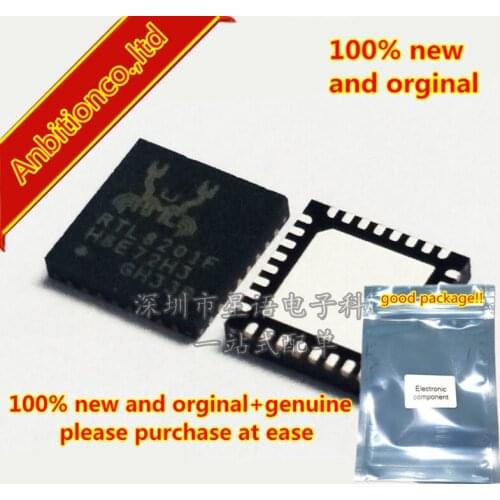 5pcs 100% new original free shipping RTL8201 RTL8201F-VB-CG SINGLE-CHIP/PORT 10/100M ETHERNET PHYCEIVER QFN32 in stock