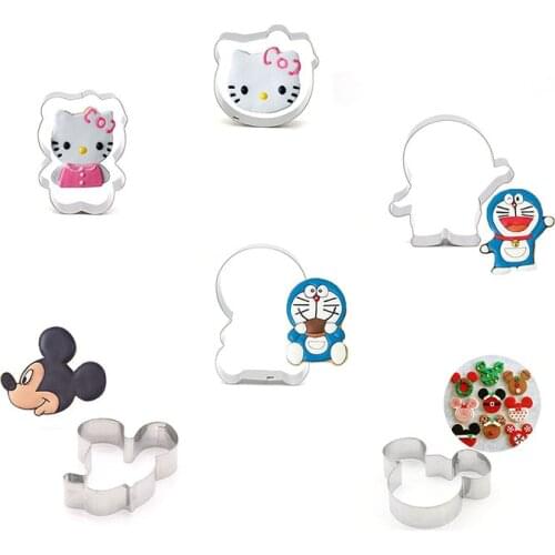 6 pcs Rose Puzzle Shape Stainless Steel Cutting Biscuit Cake Moulds Fruit Sugar Mold Baking Tools